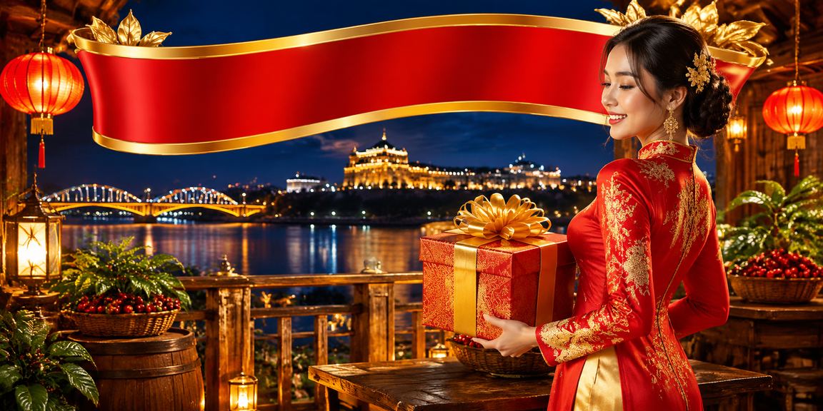 Không khí nhận thưởng VIP tại Huế dịp Tết bên tách cà phê truyền thống